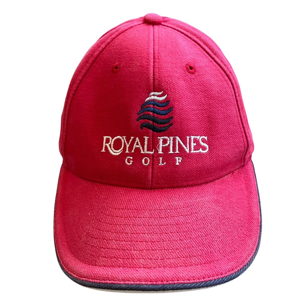 Sporte Leisure Royal Pines Golf Hat Red Adjustable Baseball Cap Logo Hat